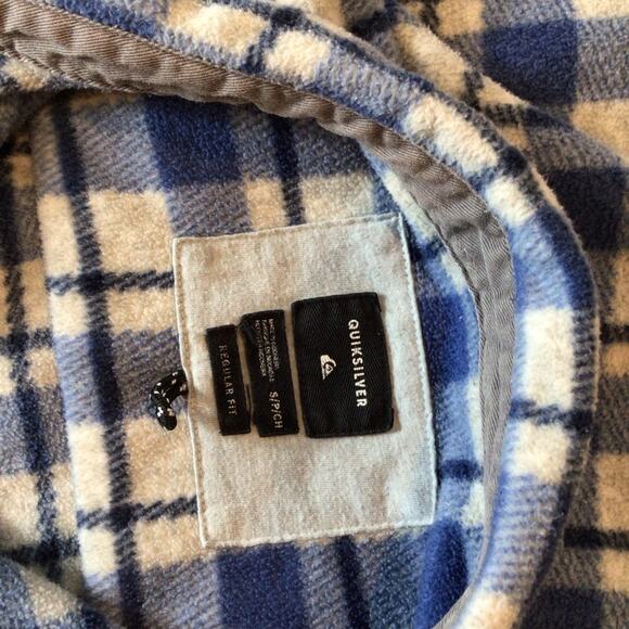 QUICKSILVER Plaid Flannel Snap Front Shacket Shirt Men's size Small - Picture 5 of 5